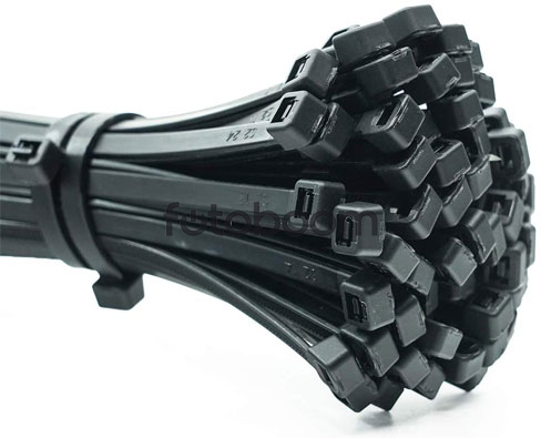 Bridas Negras 200 x 4,8mm - 100 Unidades
