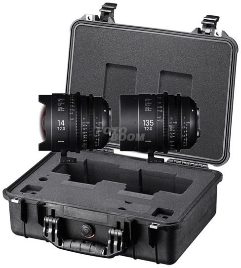 Kit 2 Lentes 14mm t/2 FF + 135mm t/2 FF PL + Maleta PMC003