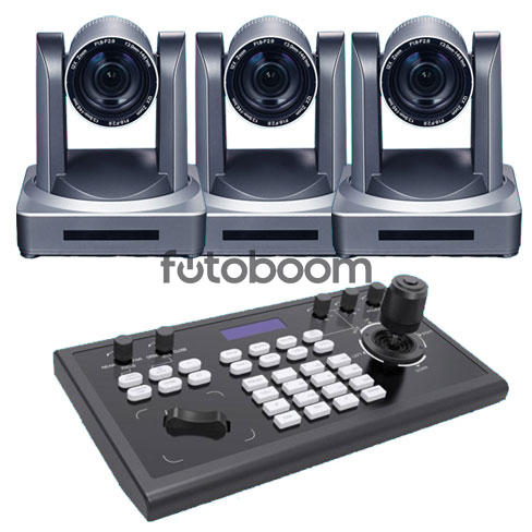 Kit 3 x UV510AS 30x HDBASET IR + KBD2000