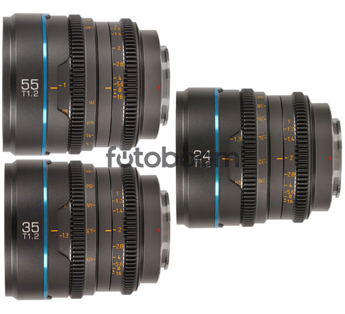 KIT NIGHTWALKER 24/35/55 T1.2 (S35, Gris, RF-Mount)