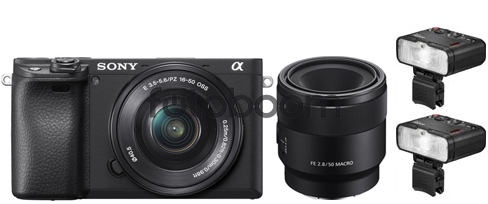 Alpha A6400 + 16-50mm f/3,5-5,6 OSS E + 50mm f/2.8 Macro + MF12-DK1 ODONT KIT - - BLACK FRIDAY SONY Alpha A6400 + 16-50mm f/3,5-5,6 OSS E + 50mm f/2.8 Macro + MF12-DK1 ODONT KIT - - BLACK FRIDAY SONY