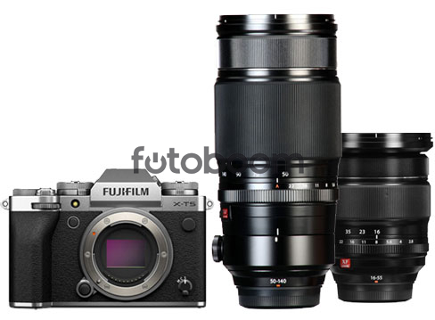 X-T5 Plata + 18-55mm T2.9 MKX Fuji X con 250E Descuento Directo Fuji + 10% EXPERIENCE DAY