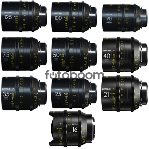 KIT VESPID 10-Lens 16/21/25/35/40/50/75/90 Macro/100/125 (FF, PL+EF) - PROMO VESPID DZOFilm