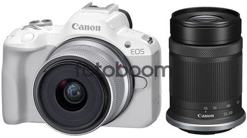 EOS R50 Blanca + 18-45mm f/4.5-6.3 IS STM RF-S + 55-210mm f/5-7.1 IS STM RF-S - BLACK FRIDAY CANON