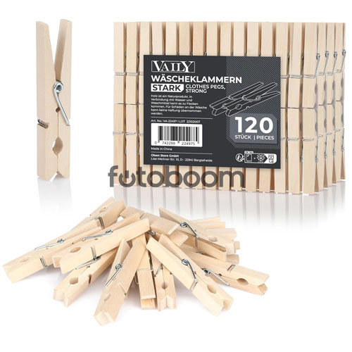 120x Pinzas Madera