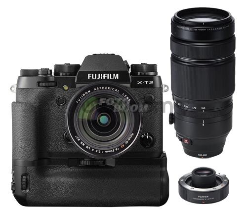 X-T2 Negra + 16-55mm f/2,8 + 100-400mm f/4,5-5,6 + VPB-XT2 + 1.4X WR