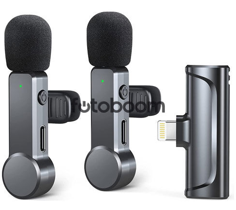 2x Micrófono Wireless + Receptor - Apple