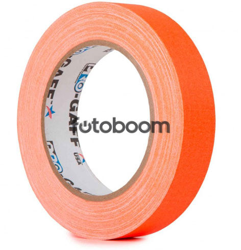 Cinta Gaffer 24mm x 22,8m (Naranja Fluoresecnte)
