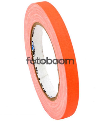 Cinta Gaffer 12mm x 22.8m (Naranja Fluorescente)