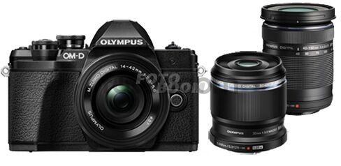 E-M10 Mark III Negra + 14-42mm EZ Negra + 40-150mm II Negra + 30mm f/3,5 Macro +