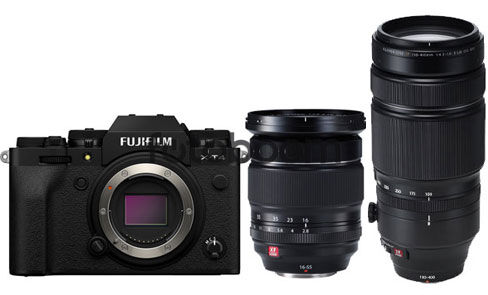 X-T4 Negra + 16-55mm f/2,8 XF R LM WR + 100-400mm XF f/4,5-5,6 R LM OIS WR con 400E Bonificacion FUJI X