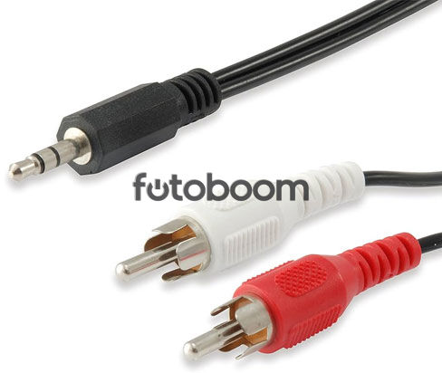 Conexion Minijack 3,5 St. Macho a 2 RCA 3m