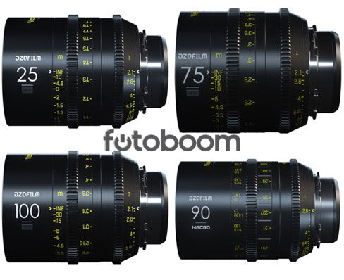 KIT VESPID 4-Lens 25mm/75mm/90mm Macro/100mm (FF, PL+EF) - PROMO VESPID DZOFilm