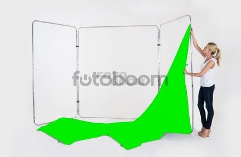 LLLB7626 Tela para fondo Panorámico 4 x 2,3m - Verde Chromakey