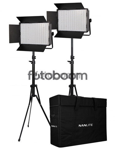 Kit 2 Paneles CN-1200SA LED + Maleta