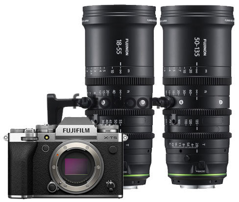 X-T5 Plata + 18-55mm T2.9 MKX + 50-135mm MKX T2.9 con 250E Descuento Directo Fuji + 10% EXPERIENCE DAY