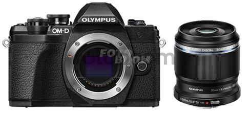 E-M10 Mark III Negra + 30mm f/3,5 Macro ED + 75E Bonificación Olympus