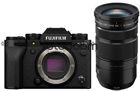X-T5 Negra + 18-120mm f/4 R LM PZ WR con 250E Descuento Directo Fuji + 10% EXPERIENCE DAY