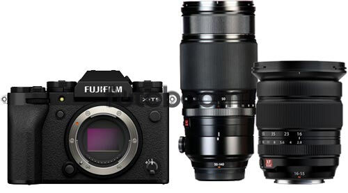 X-T5 Negra + 16-55mm f/2,8 II + 50-140mm f/2,8 + 200E BONIFICACION X + 10% EXPERIENCE DAY
