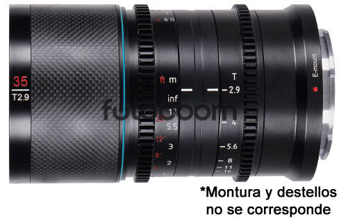 35mm T2.9 x1.6 Anamórfico Saturn Blue (Full Frame, L-Mount)