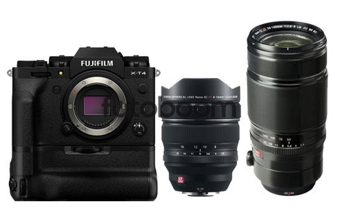 X-T4 Negra + 16-55mm f/2,8 XF R LM WR + 50-140mm f/2,8 R LM OIS WR + VG-XT4 con 150E Bonificacion FUJI X
