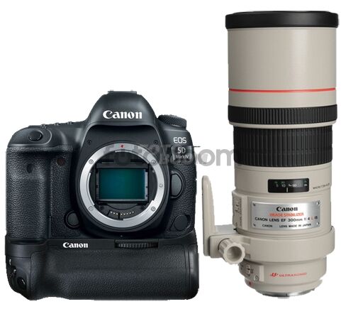 EOS 5D Mark IV + 300mm f/4L IS USM + BG-E20 + LP-E6 + 200E BONIFICACION Estudiantes CANON