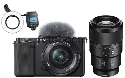 ZV-E10 + 16-50mm f/3,5-5,6 OSS E + 90mm f/2.8 Macro + MF-R76SPLUS ODONT KIT - + 100EU CASHBACK - BLACK FRIDAY SONY