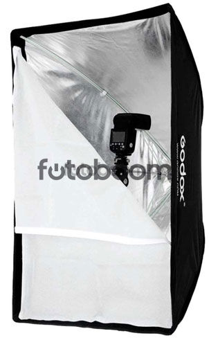 Softbox con conexión paraguas 60 x 90cm + Rejilla
