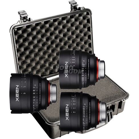 KIT XEEN 24mm/50mm/85mm PL + Peli 1500 Foam