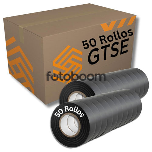 50x Cinta aislante negra (19 mm x 20 m)