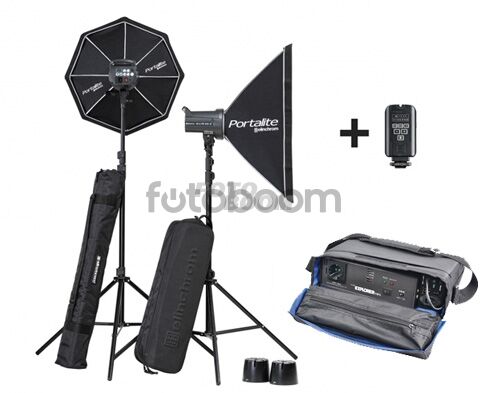Kit 2 Flashes Elinchrom D-LITE RX4 SOFTBOX TO GO + Explorer Mini