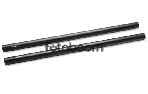Varilla de aluminio SmallRig de 15 mm (par, negra, M12)
