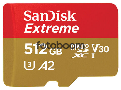 Micro SDXC EXTREME 512GB V30 190Mb/s + Adaptador SD