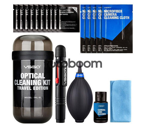 Kit de limpieza óptica VSGO Travel Gris