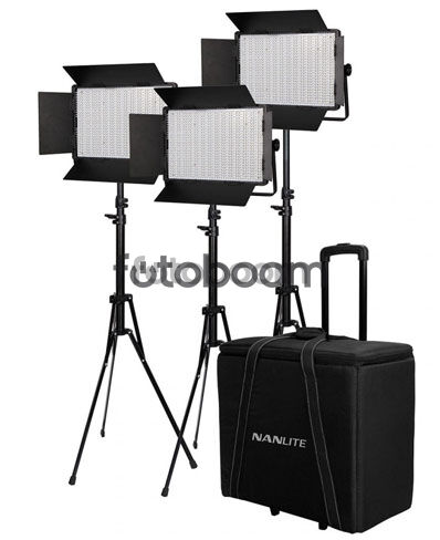 Kit 3 Paneles CN-1200CSA LED Bicolor + Maleta