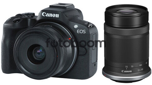 EOS R50 Negra + 18-45mm f/4.5-6.3 IS STM RF-S + 55-210mm f/5-7.1 IS STM RF-S - BLACK FRIDAY CANON