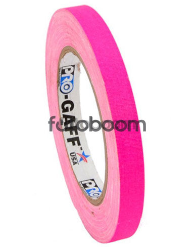 Cinta Gaffer 12mm x 22.8m (Rosa Fluorescente)