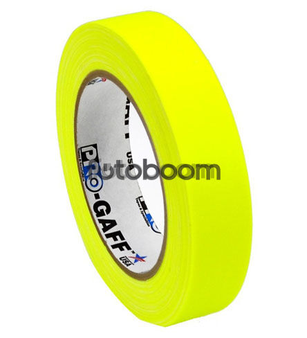 Cinta Gaffer 24mm x 22,8m (Amarillo Fluoresecnte)