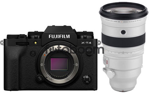X-T4 Negra + 200mm f/2 XF OIS WR + XF 1.4X TC con 600E Bonificacion FUJI X